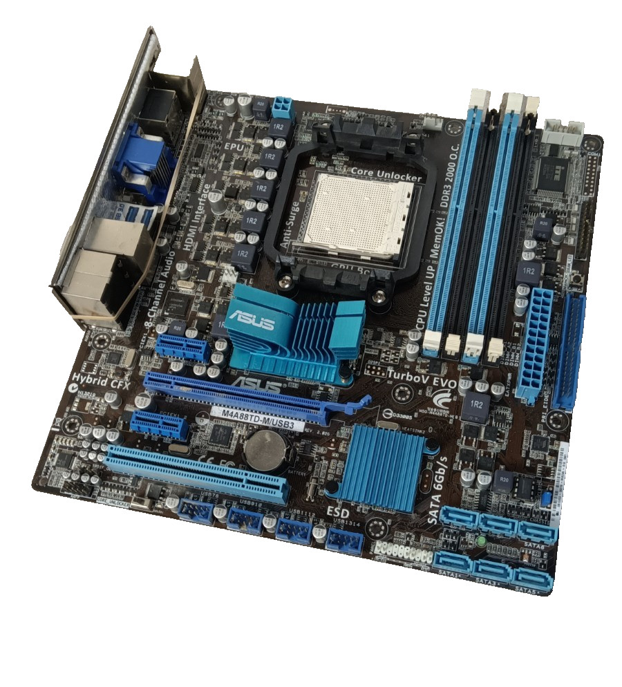 ASUS M4A88TD-M/USB3 AM3 DDR3 Micro ATX Motherboard With I/O Shield | Tested