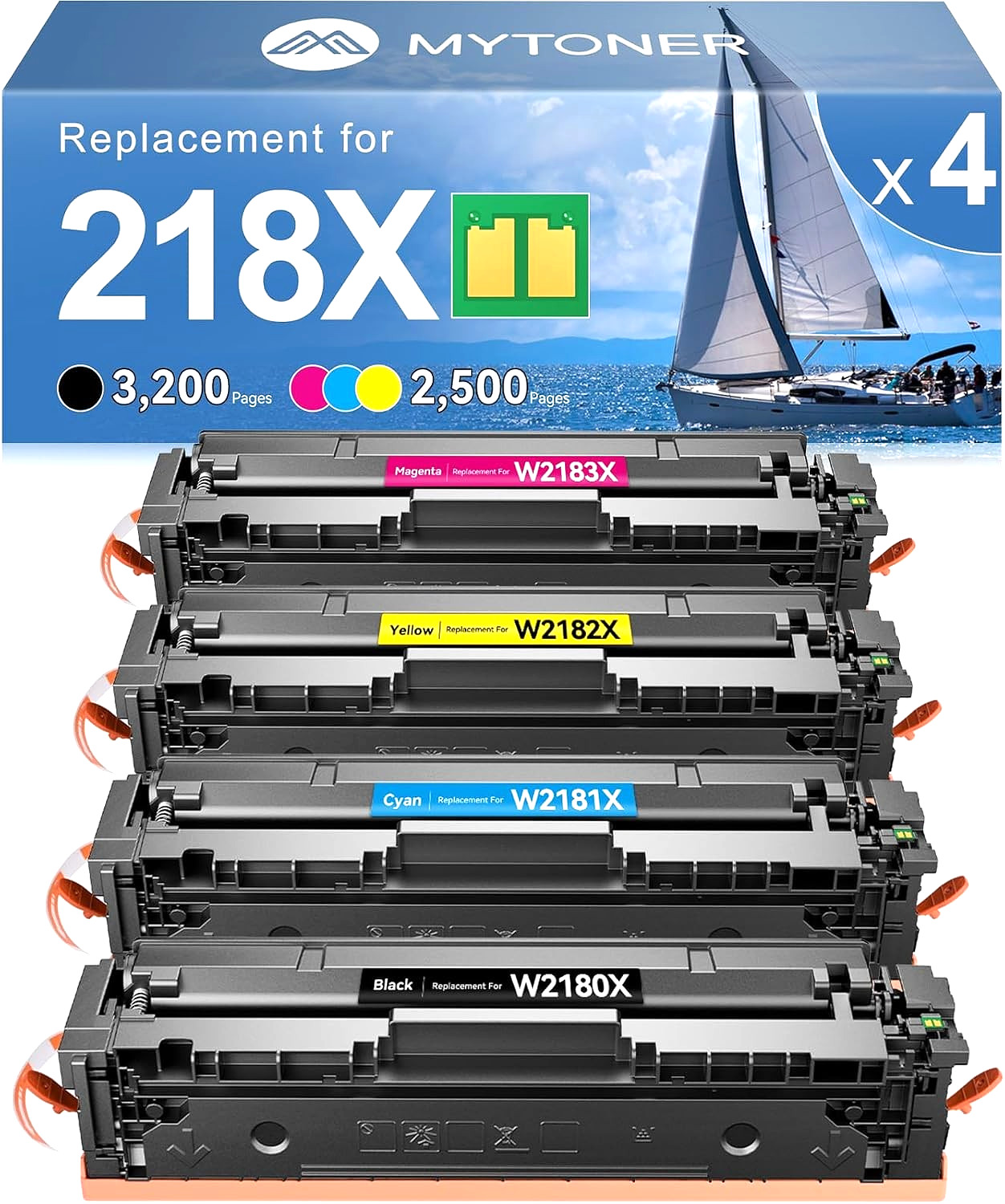 218X Toner Cartridge for HP Color LaserJet Pro 3301fdw/3301cdw/3301sdw/3201dw