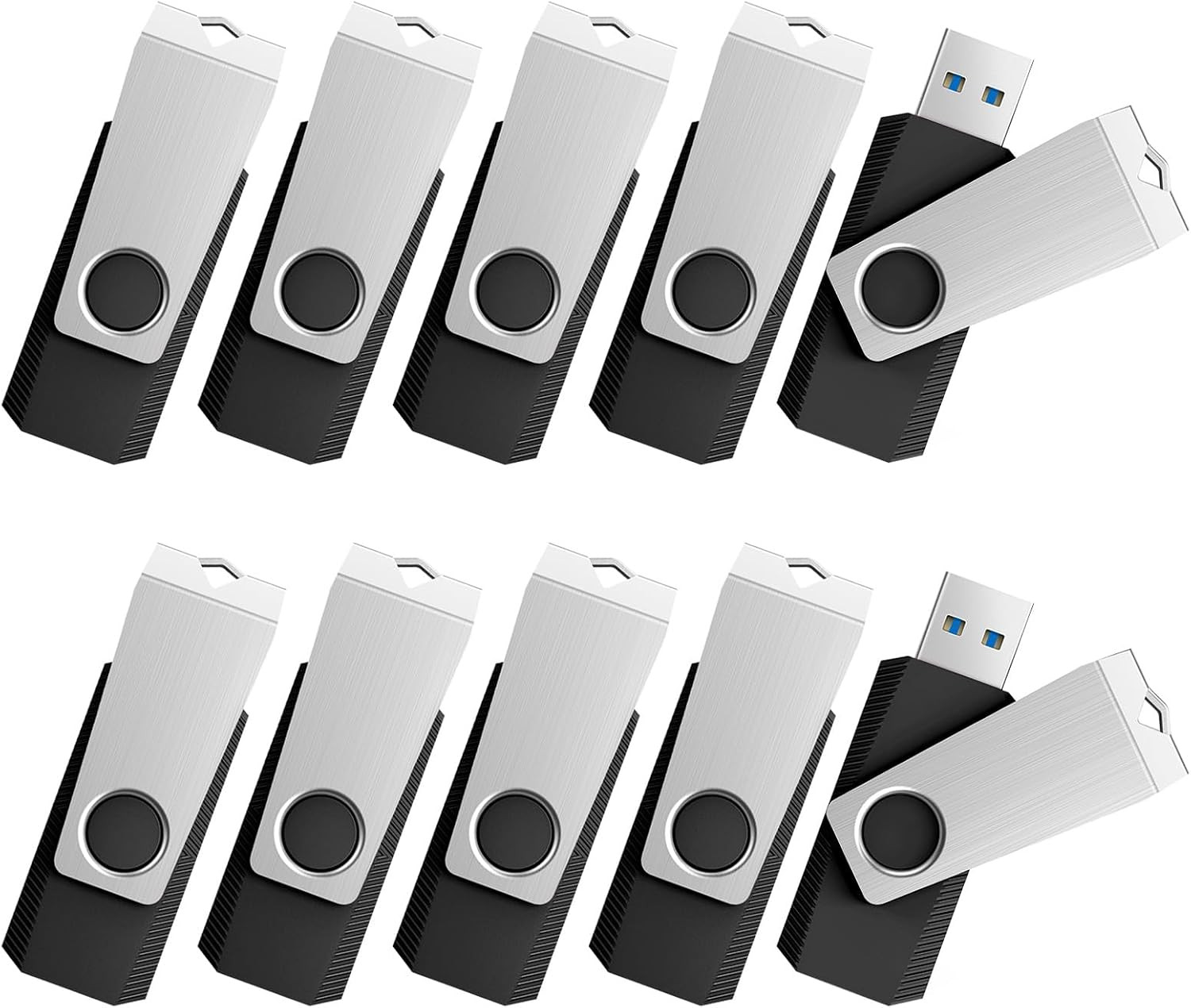 TOPESEL 32GB USB 3.0 Flash Drive 10 Pack Bulk, Thumb Drive USB Stick for Data St