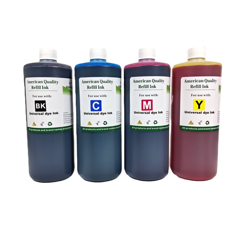 4x1000ml Ink Refill kit Bottles for HP Canon Brother Dell Epson Kodak Universal