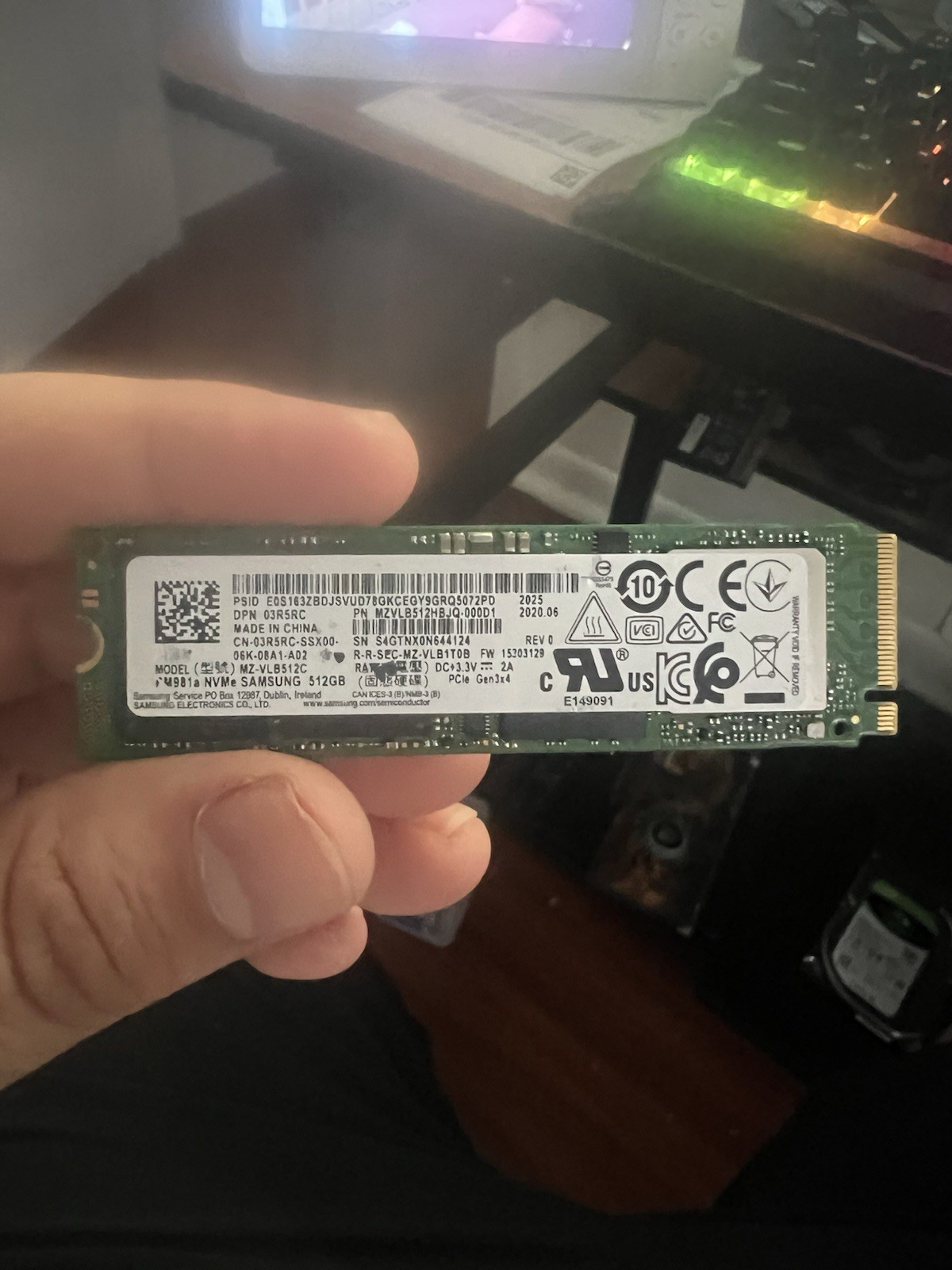 Samsung 512GB M.2 SSD Solid State Drive Tested, Wiped - MZ-VLB512C