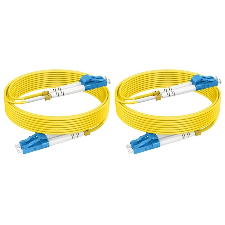 2 PCS OS2 Single Mode Fiber LC To LC Patch Cables 13 Ft/4M Jumper Cord