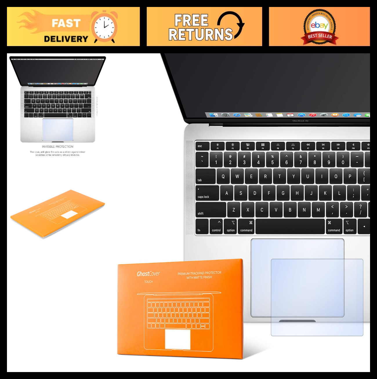Premium Trackpad Protector Film for MacBook Pro 16" - Matte Finish, 2 Pack, 2021