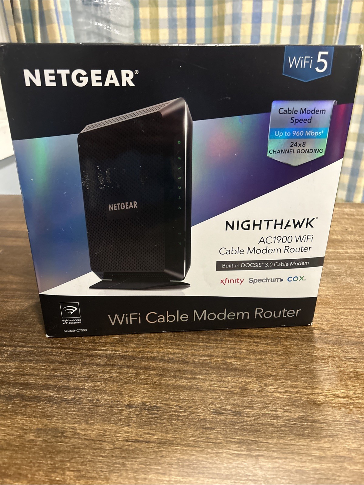 Netgear C7000-100NAS Nighthawk AC1900 WiFi Cable Modem Router DOCSIS 3.0