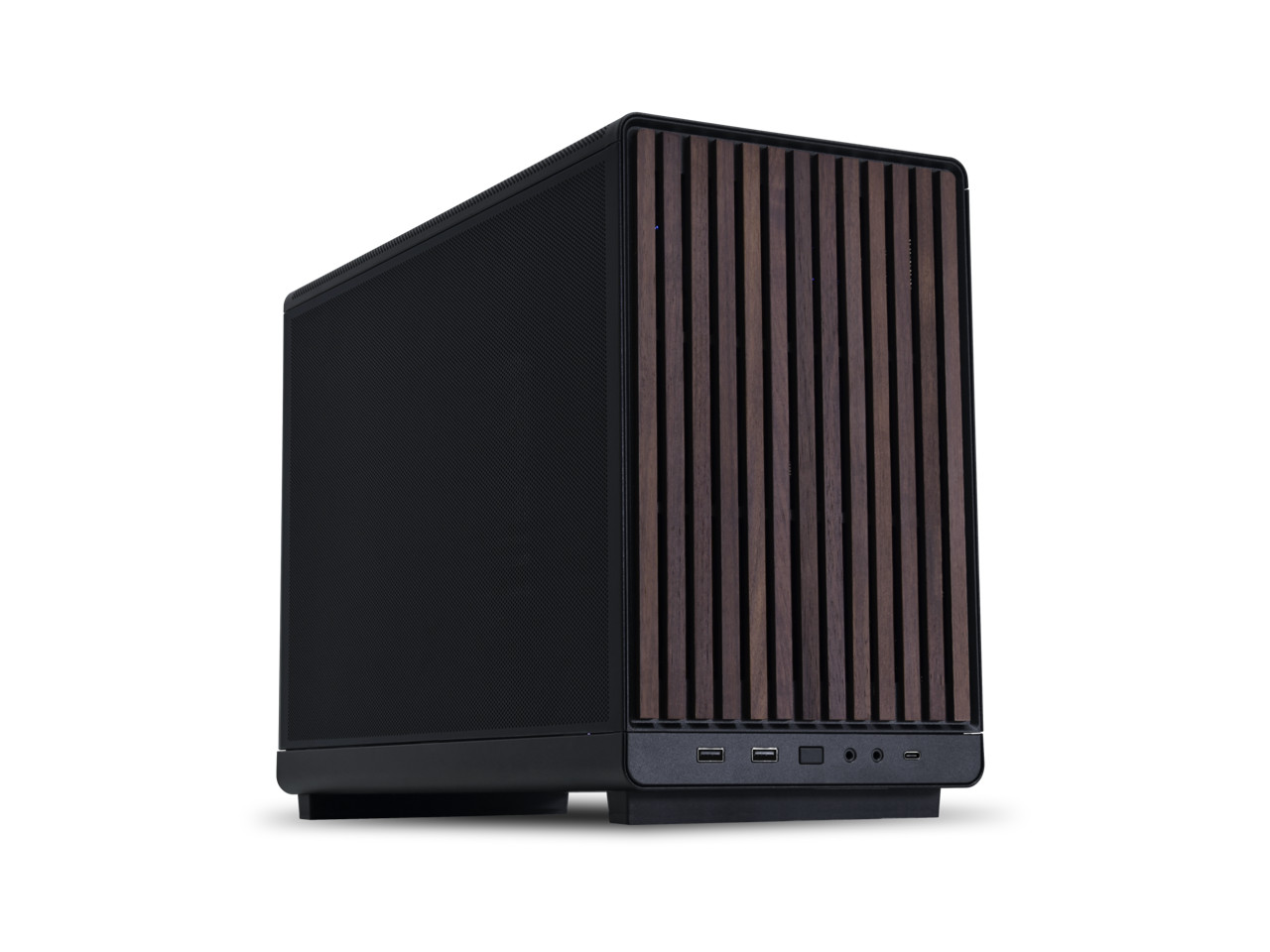 LIAN LI A3- mATX-WD Black Wood front panel  SPCC M-ATX / ITX Computer Case -----