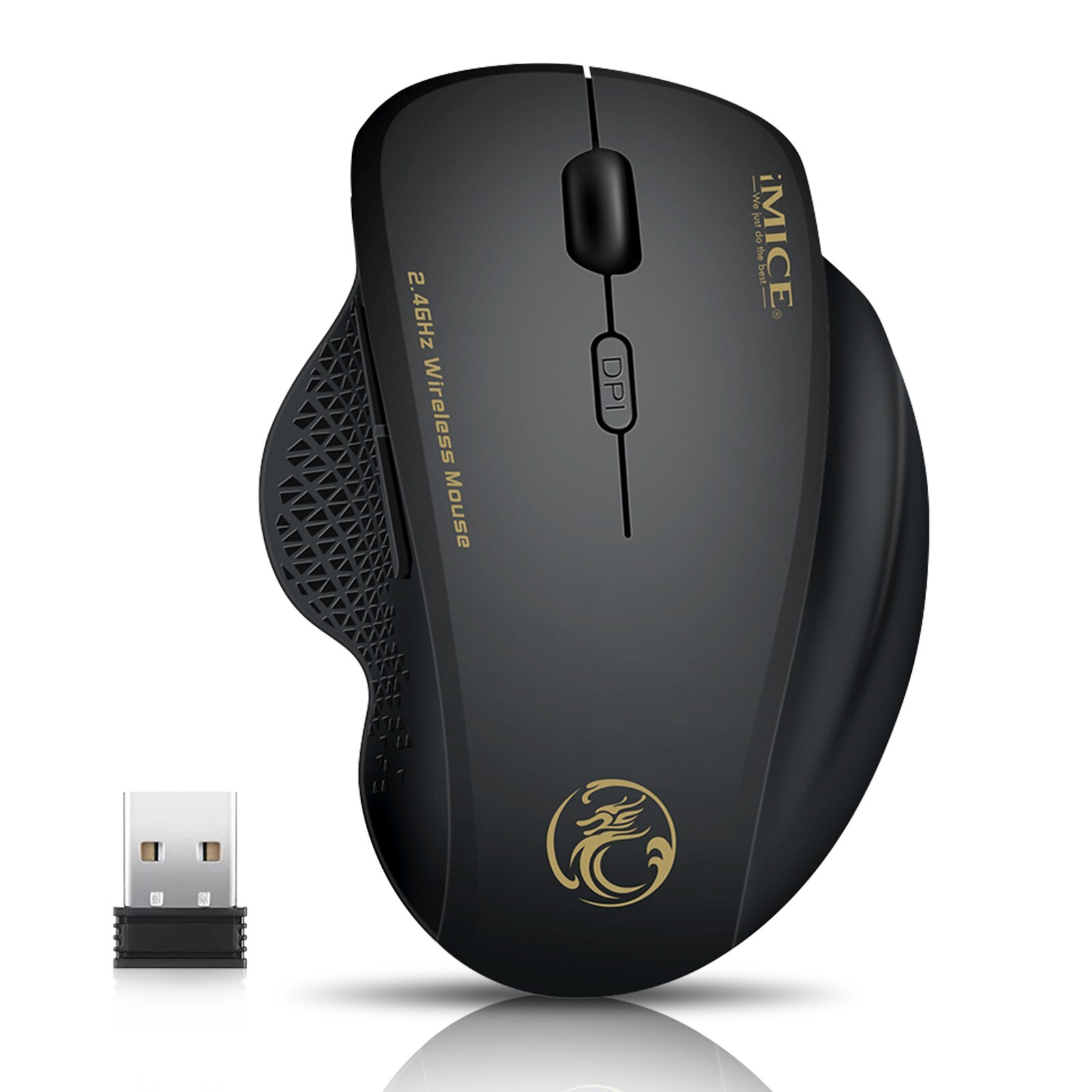 2.4GHz Wireless Optical Mice PC Gaming Mouse 6 Buttons & USB Receiver for Laptop