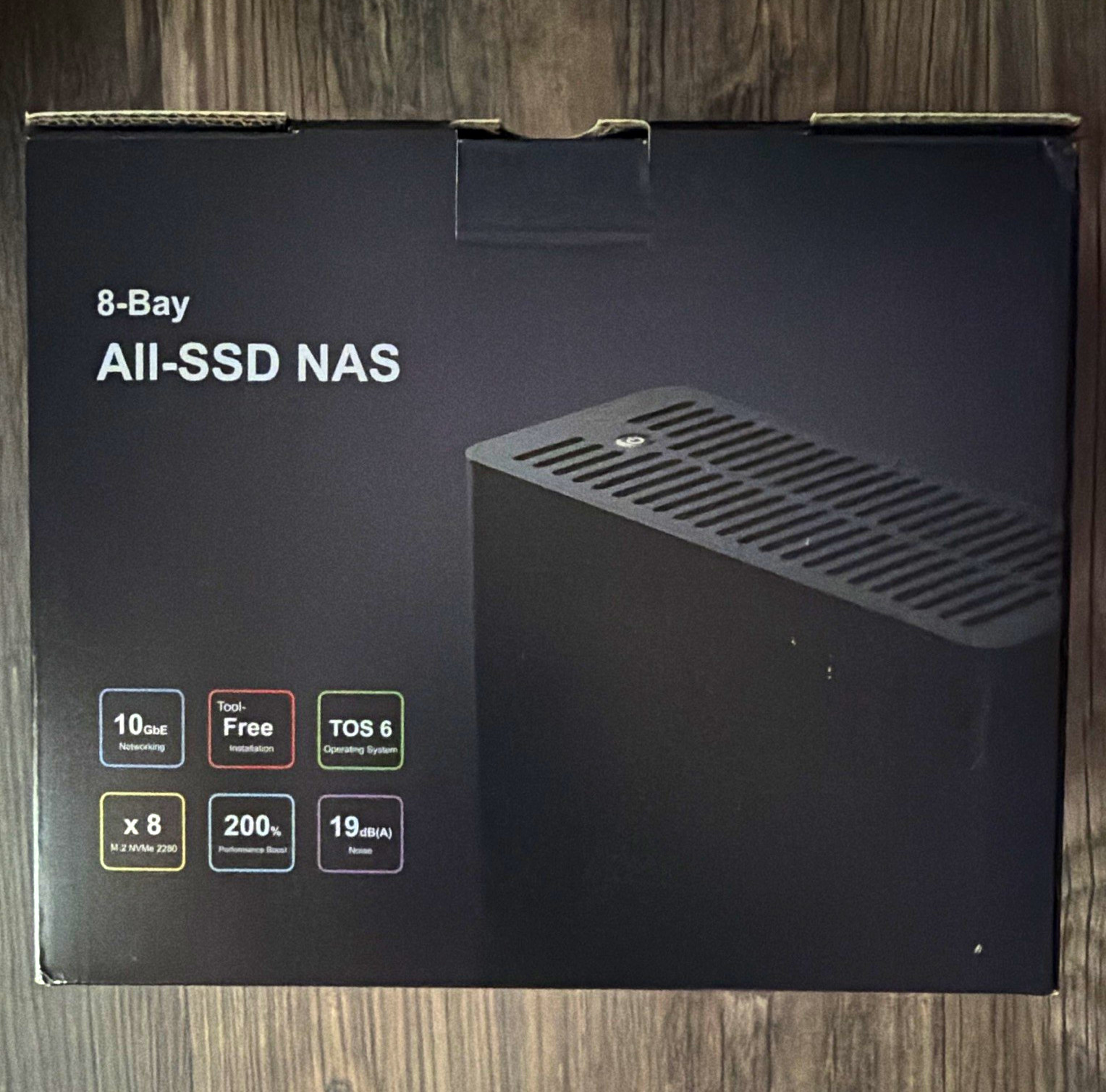 TerraMaster 8-Bay All-SSD NAS Network Attached Storage 10GbE TOS 6 Black