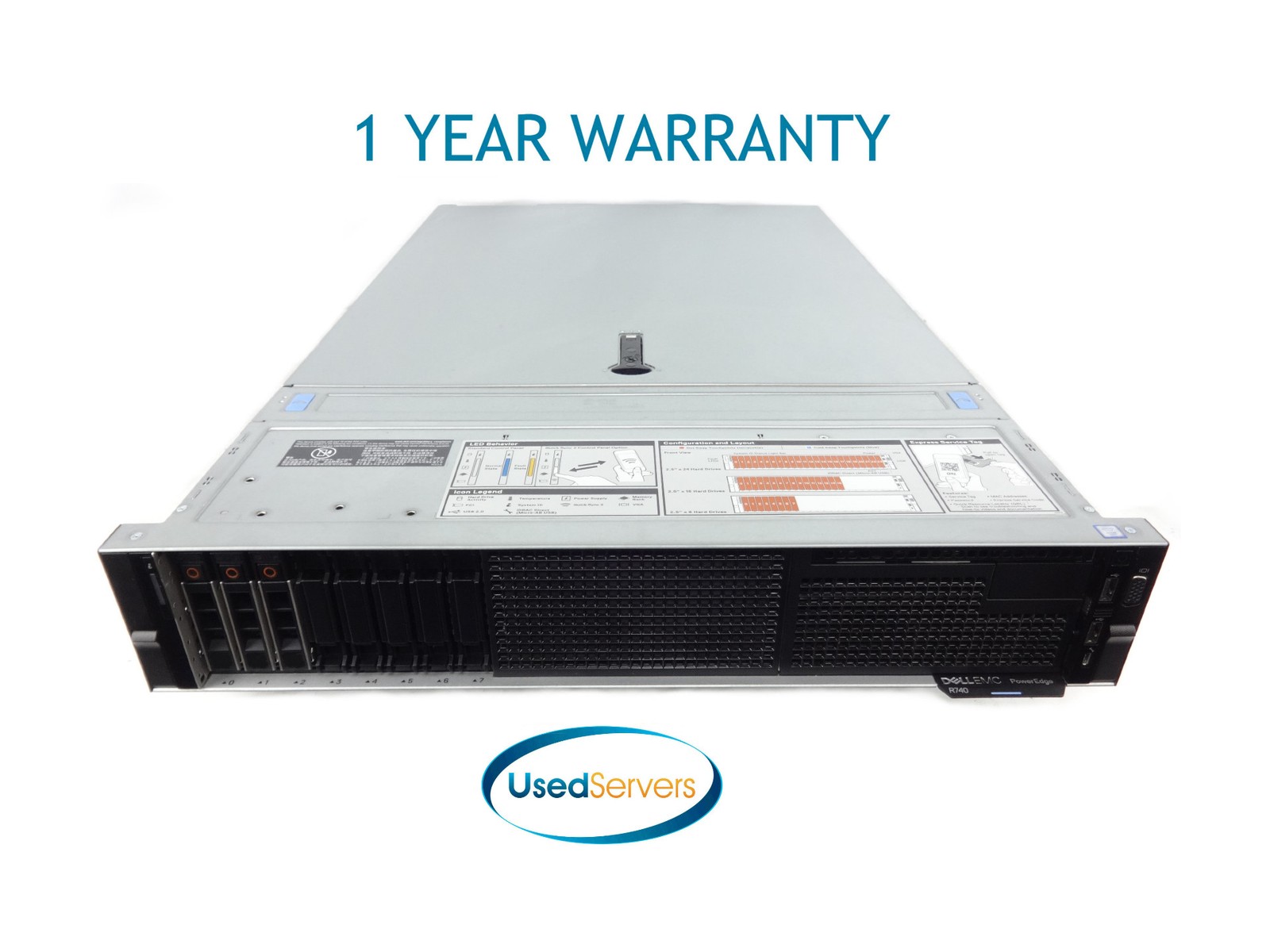 Poweredge R740 8SFF 2x SLVR 4116 2.1GHZ=24Cores 128GB 2133 3x 1.8TB 12G H730P