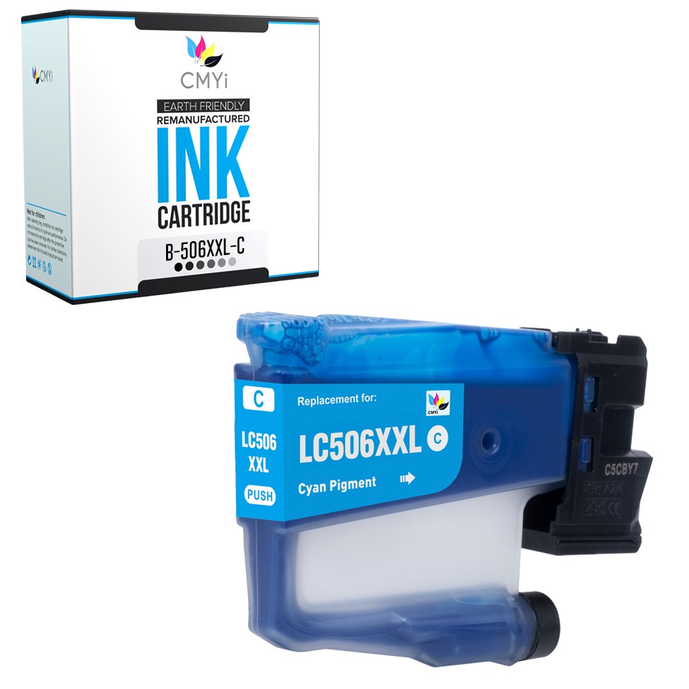 1-Pack Compatible CMYi LC506XXL Cyan Ink Cartridge fits Brother MFC-J4355DW