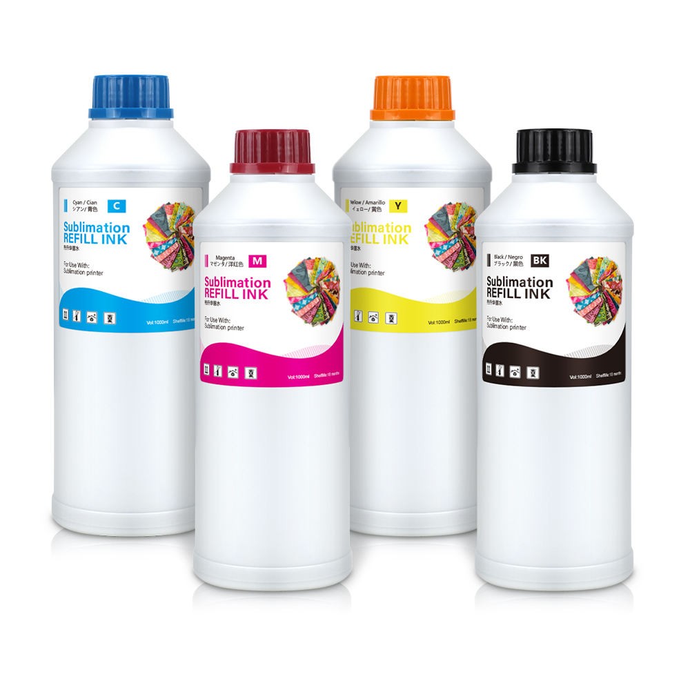 4*1000ml Premium Dye Sublimation Ink for Epson I3200 printhead Textile printing