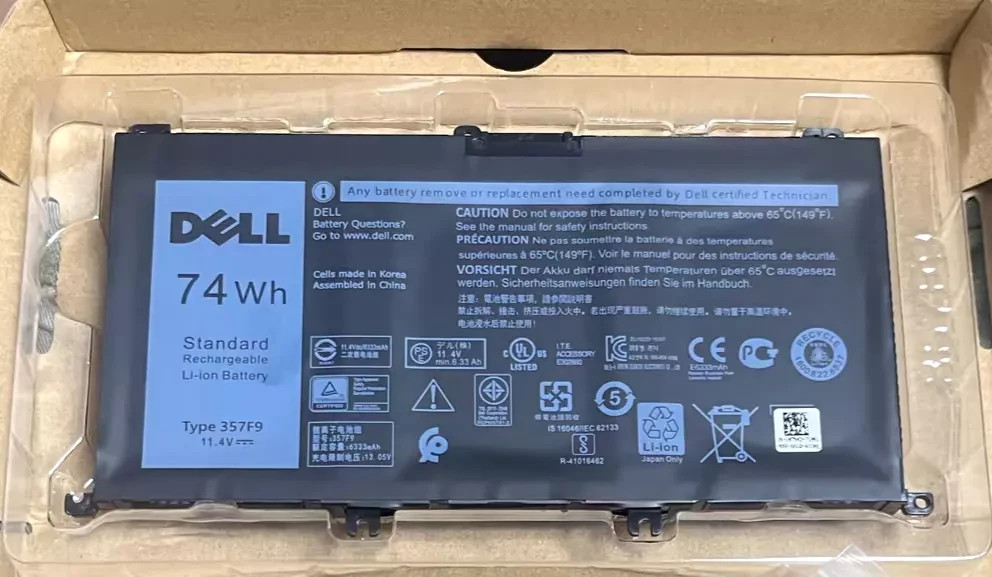 Genuine OEM 357F9 0GFJ6 Battery 74Wh For Dell Inspiron 5576 7566 7577 7557 7559