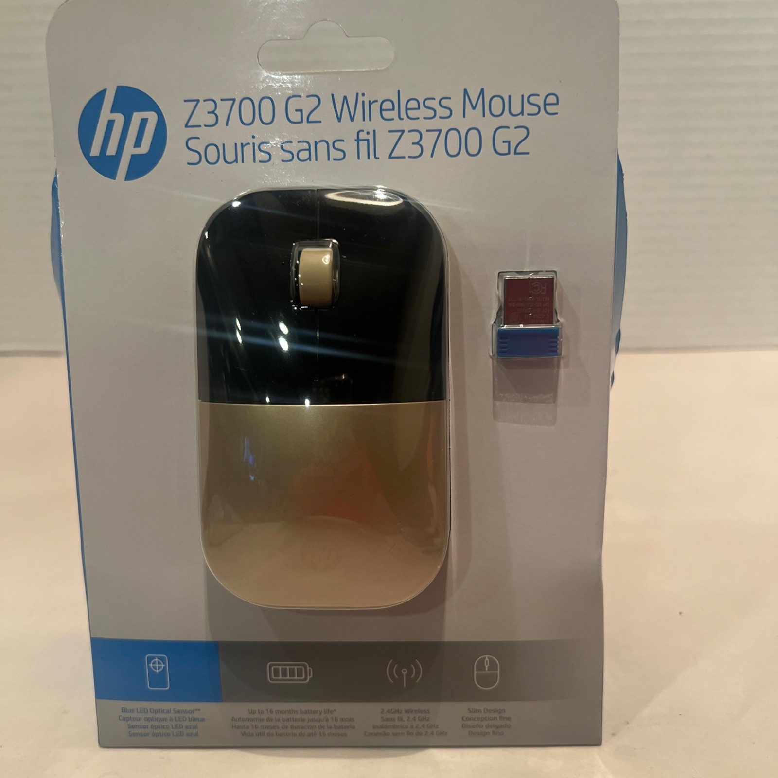 New Hp Z3700 G2 Gold Wireless Mouse For Windows/mac0S/Chrome(681RBAA#ABL)2022