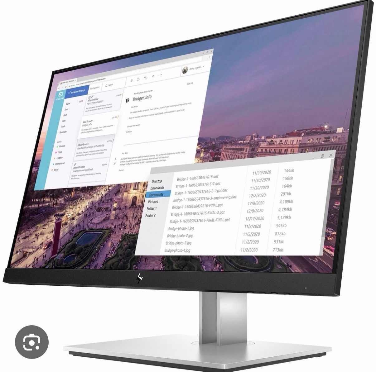 HP E23 G4 23" IPS LED Computer Desktop Work Monitor - 9VF96AA