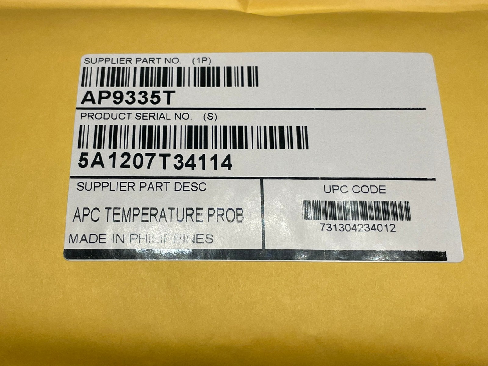 APC AP9335T Temperature Probe Sensor New Unused Sealed