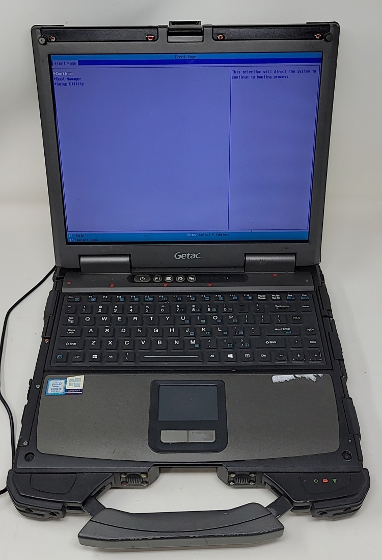 GETAC B300G7 Rugged Laptop Intel I5-8250U For Parts/Repair SEE NOTES