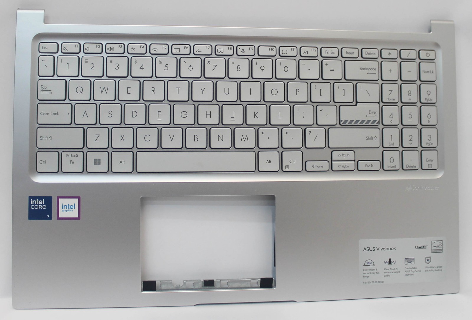 90NB13Y2-R32US0-B ASUS PALMREST W/KB SILVER FOR F1504VAP-IS76T "GRADE B"