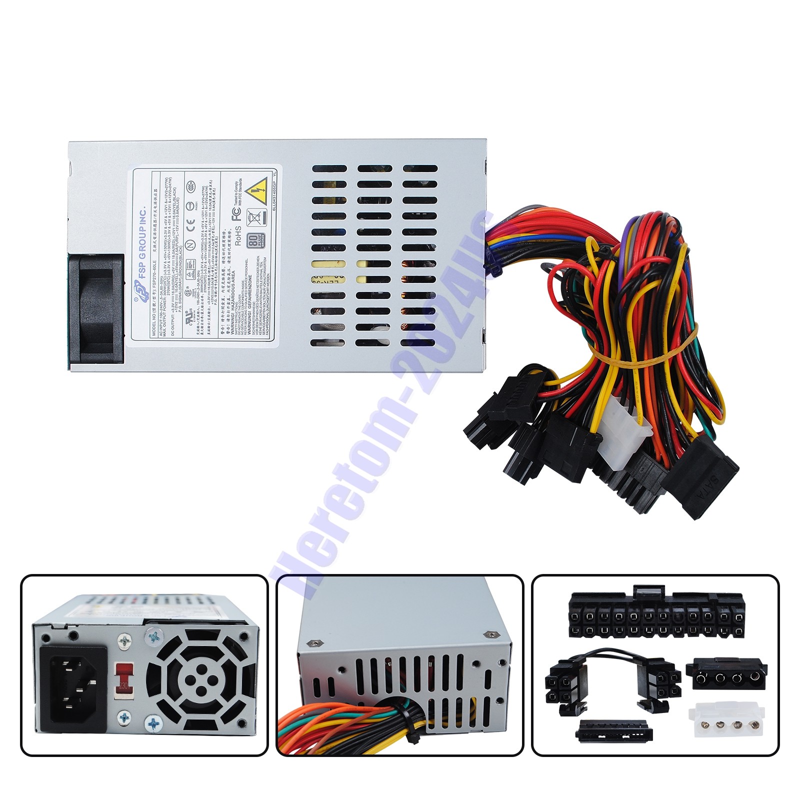 270W Server Power Supply FSP270 60LE 1U PSU Flex ATX NAS Shuttle 24-Pin + 4 PIn