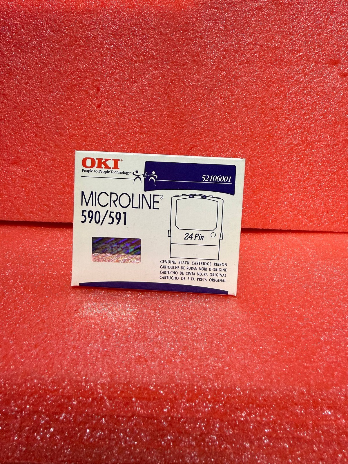 OKI Genuine Black Dot Matrix Ribbon Cartridge for Microline 590/591 52106001