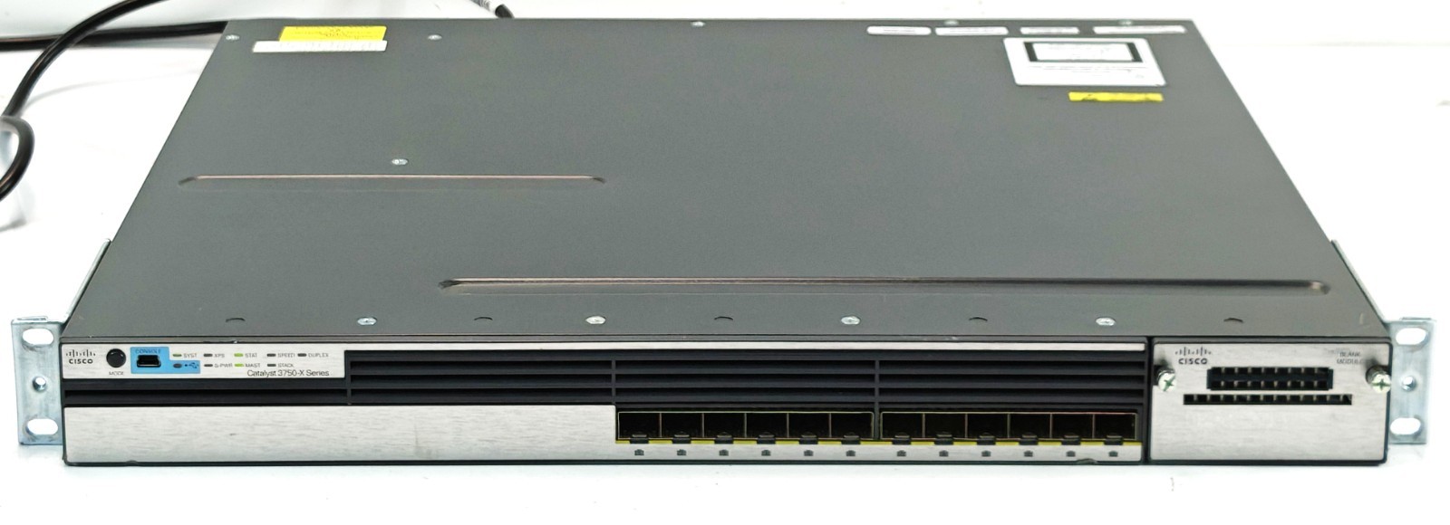 Cisco Catalyst WS-C3750X-12S-S Managed Gigabit Switch 12x SFP GE Stackable Rack