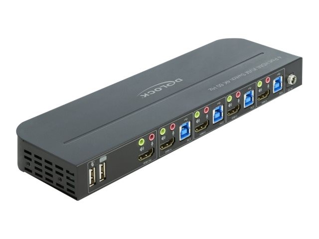 Delock HDMI KVM Switch 4k 60Hz USB 3.0+ Audio Kvm Switch 4-Port Output 11483