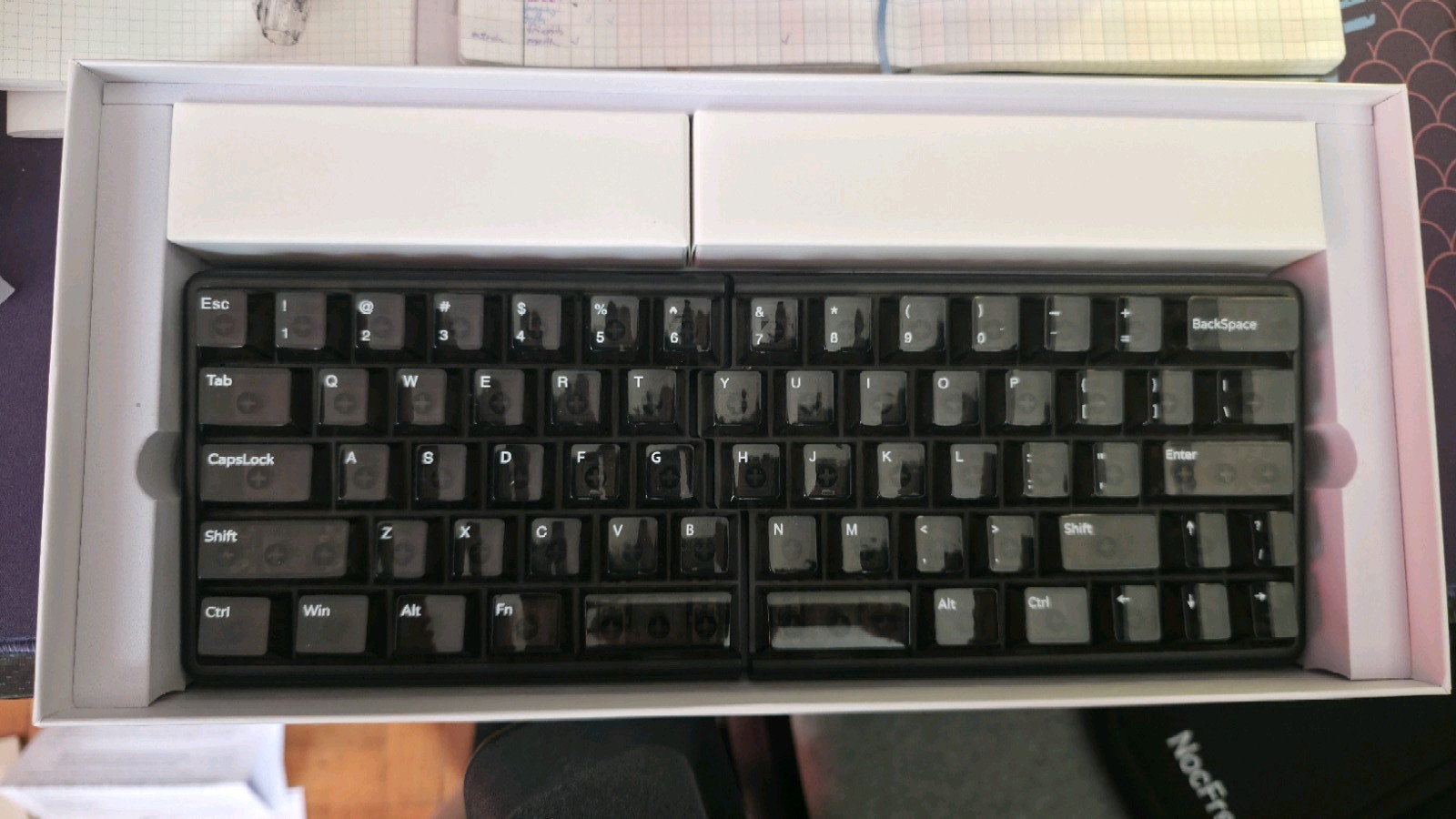 NocFree Lite 60% Wireless Split Keyboard - Linear Switches, RGB, Hot Swappable