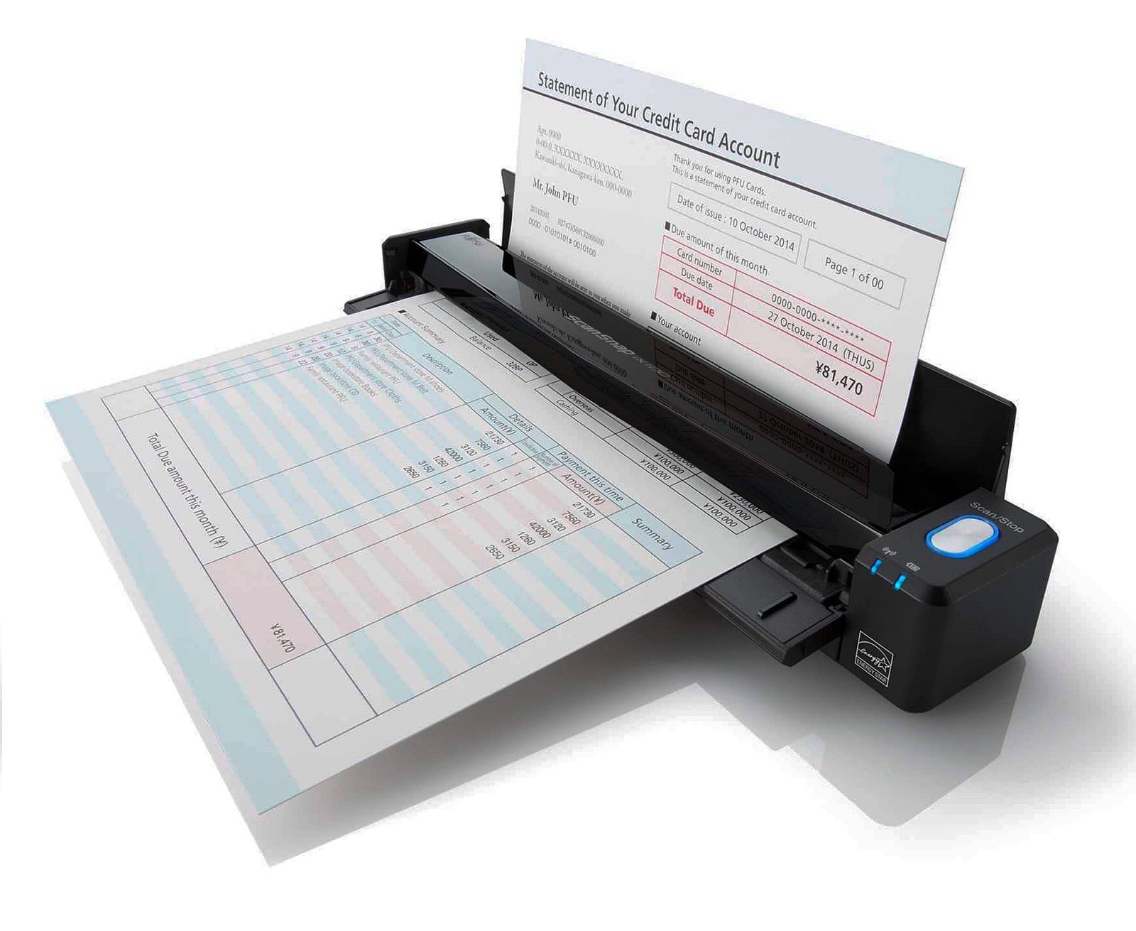 Fujitsu ScanSnap iX100 Portable Scanner. SN 149. For Windows/ Mac.  New Open Box
