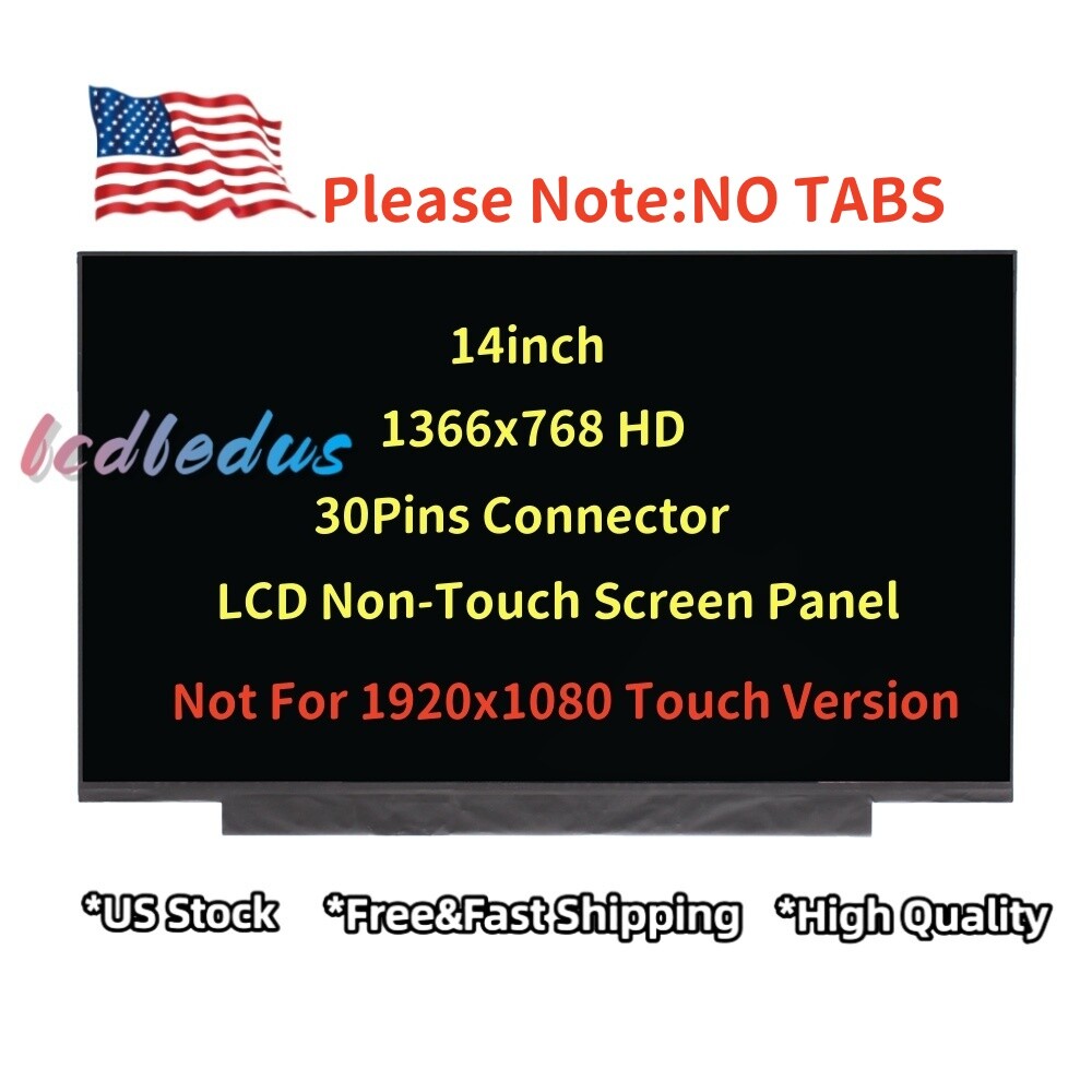 B140XTN07.2 30 Pins Screen Replacement LCD LED Display 1366x768 HD 14.0'' Panel