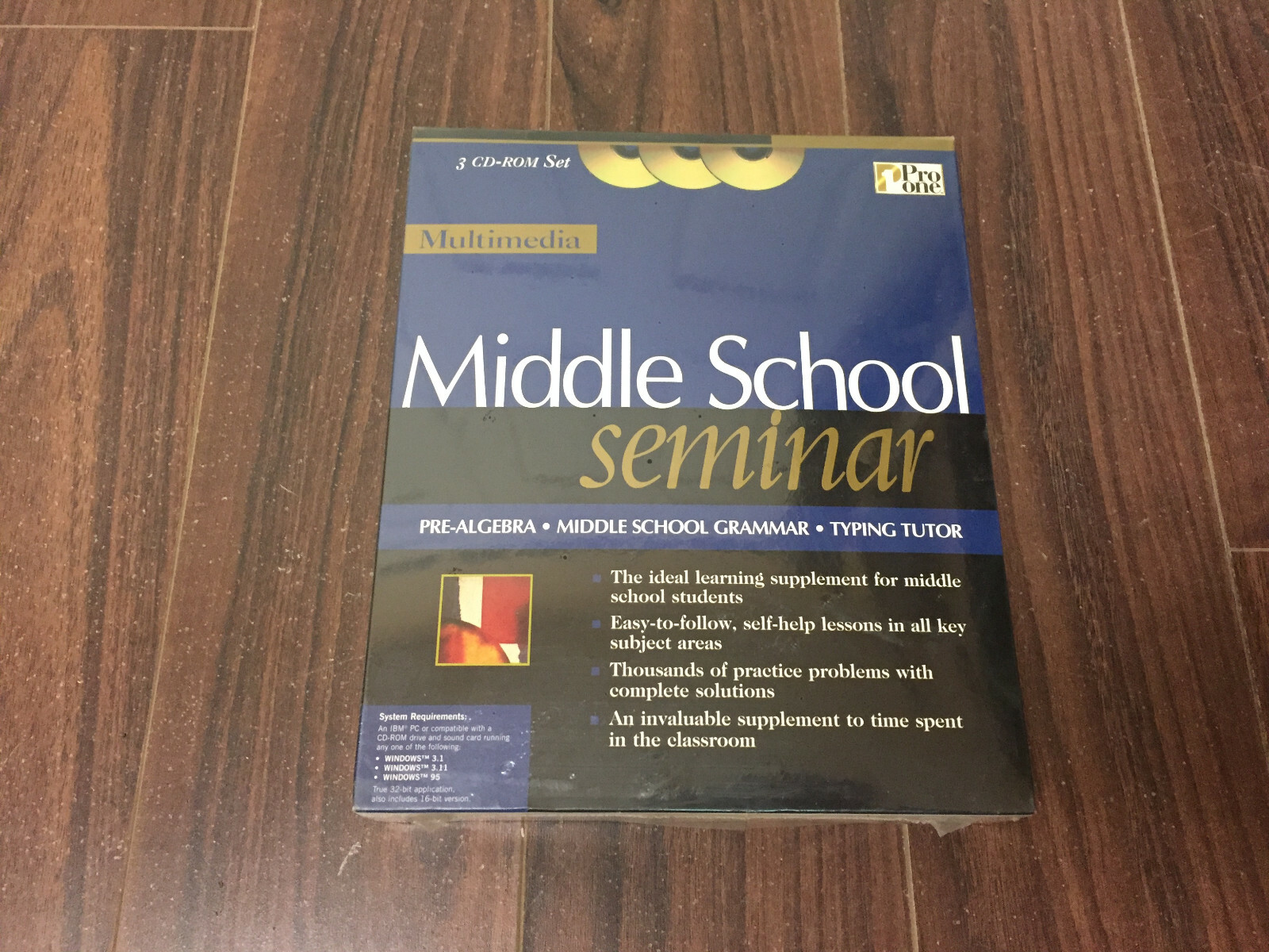 Pro One Middle School Seminar PC CD ROM  Retro 90's Requires Win 3.1 Win 95