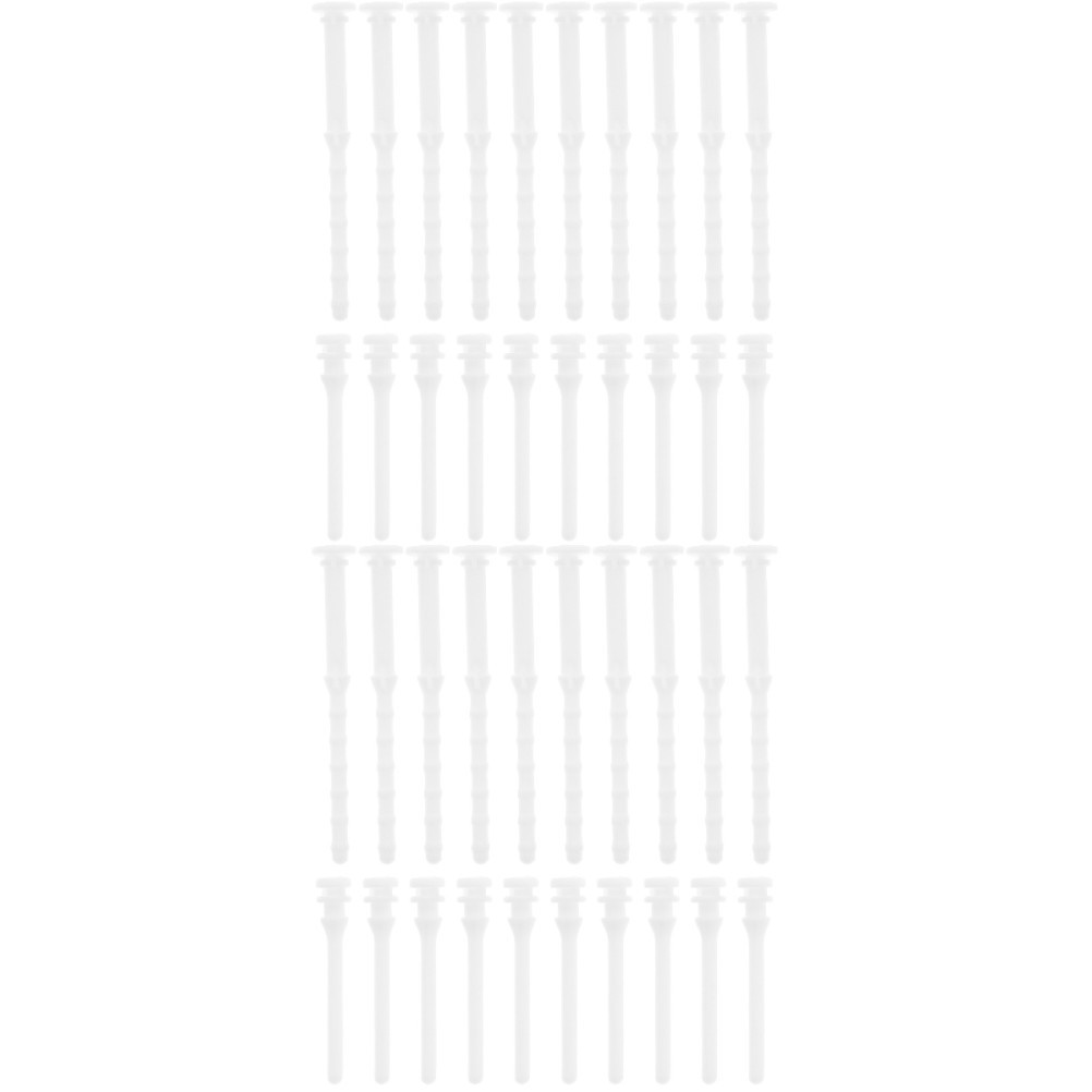 40Pcs White Silicone Rubber Computer Fan Screws Soft Durable Vibration Absorber
