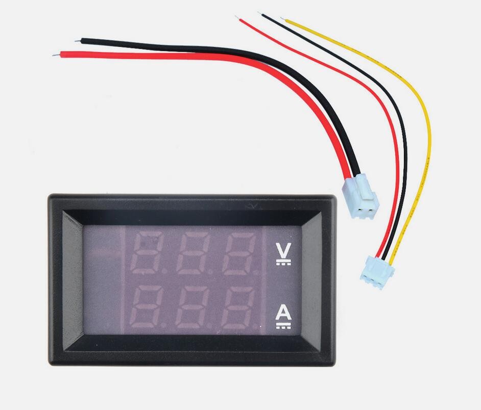 Ammeter Gauge 10A LED Digital Volt Amp Voltmeter Dual 0-100V Red DC Panel