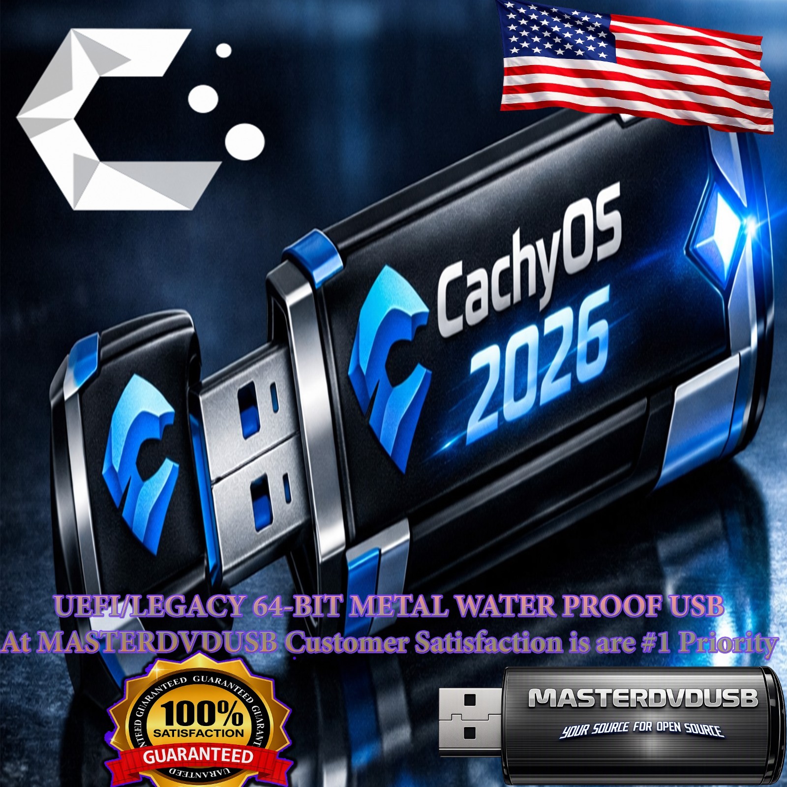 CachyOS 2026 Bootable USB | 64-Bit Arch Linux | SHA256 | High-Performance |