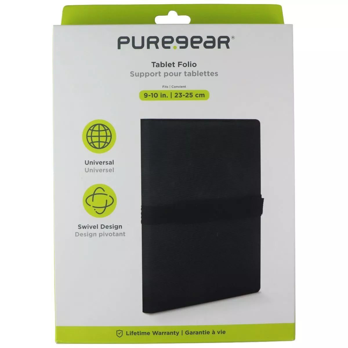 PureGear Universal Tablet Folio for 9-10 in. Tablets - Black