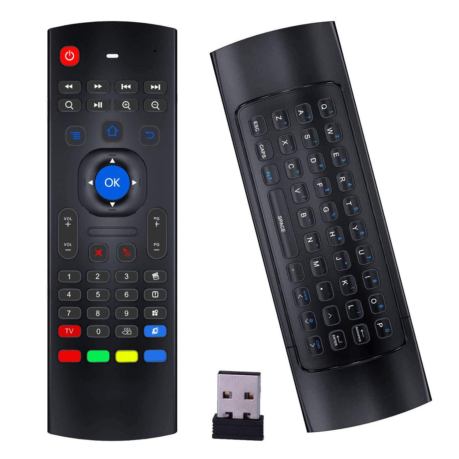 Air Mouse Remote, MX3 Pro 2.4G Android Box Remote with Mini Wireless Keyboard...