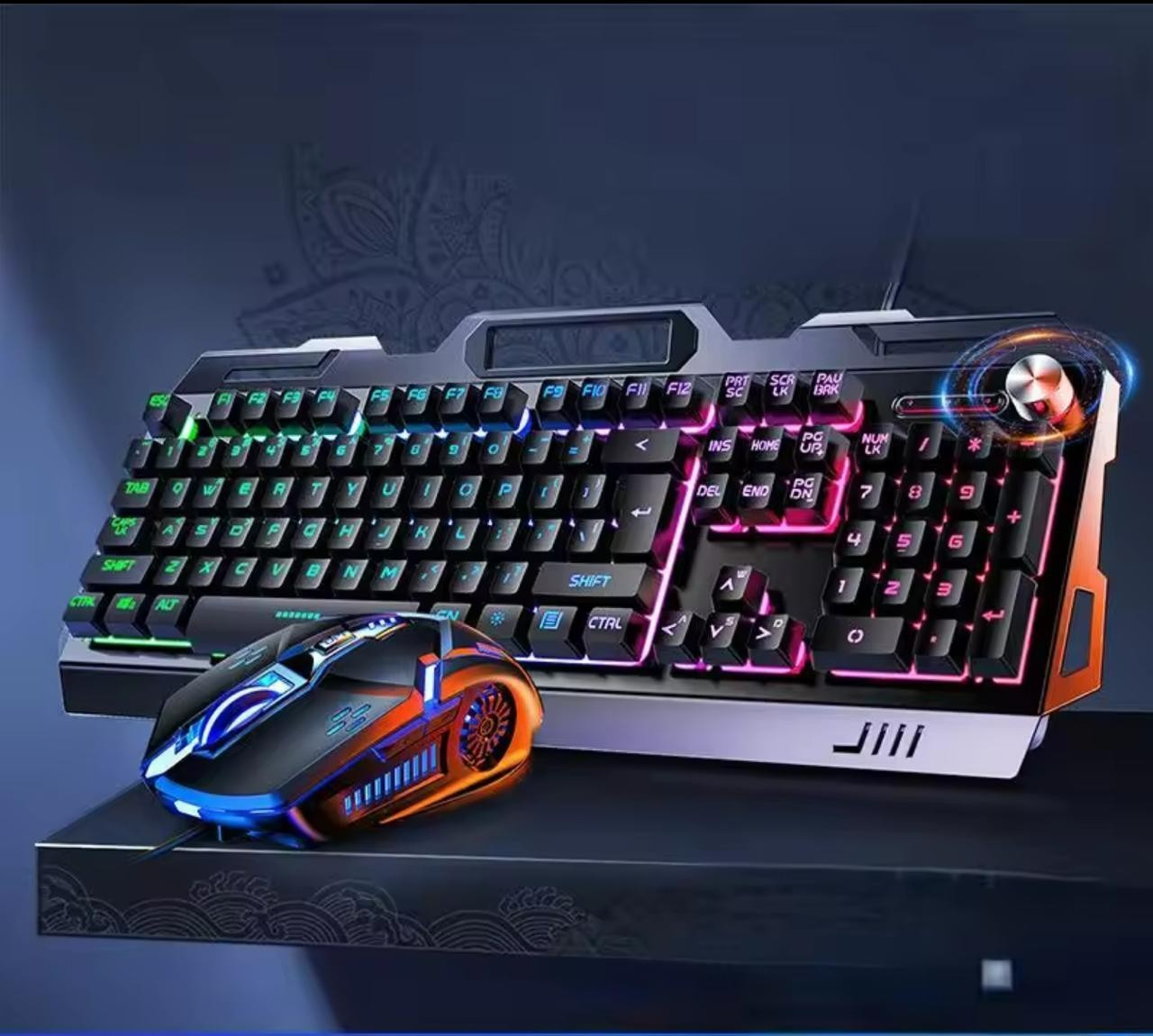 Mechanical Keyboard-Mouse combo with  RGB Lights -Wired -104 keygaming