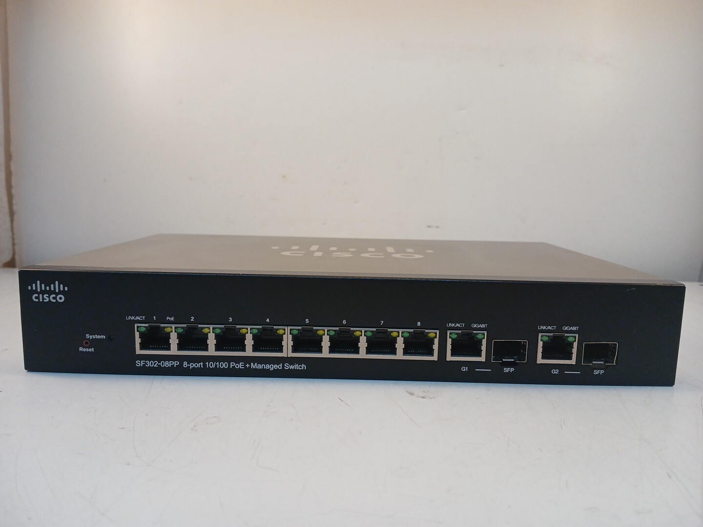 Cisco SF302-08P 8-Port 10/100 POE Managed Switch SF302-08PP-K9 V01 *UNTESTED*