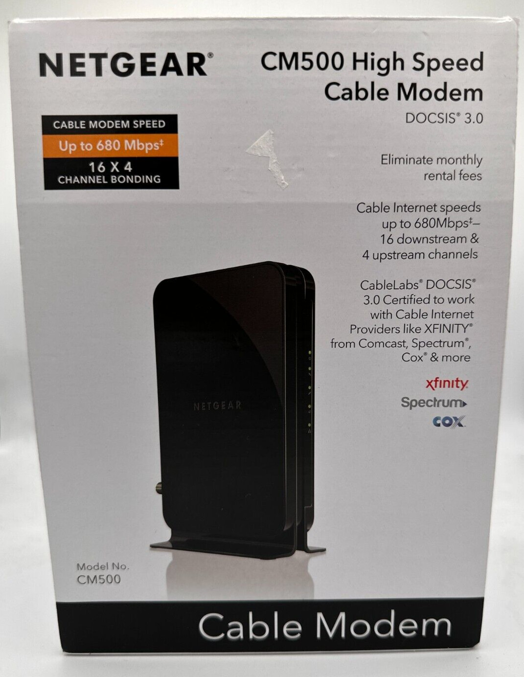 Netgear CM500 16x4 DOCSIS 3.0 680Mbps High Speed Cable Modem OPENBOX UNTESTED