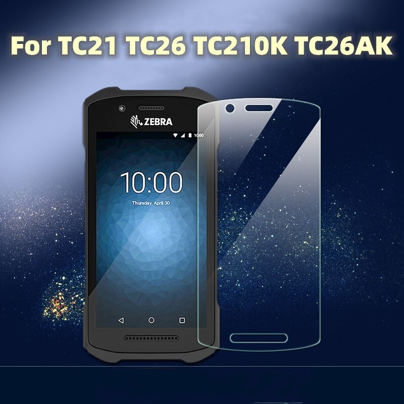 6-Pack Tempered Glass Screen Protector Film for Zebra TC21 TC26 TC210K TC26