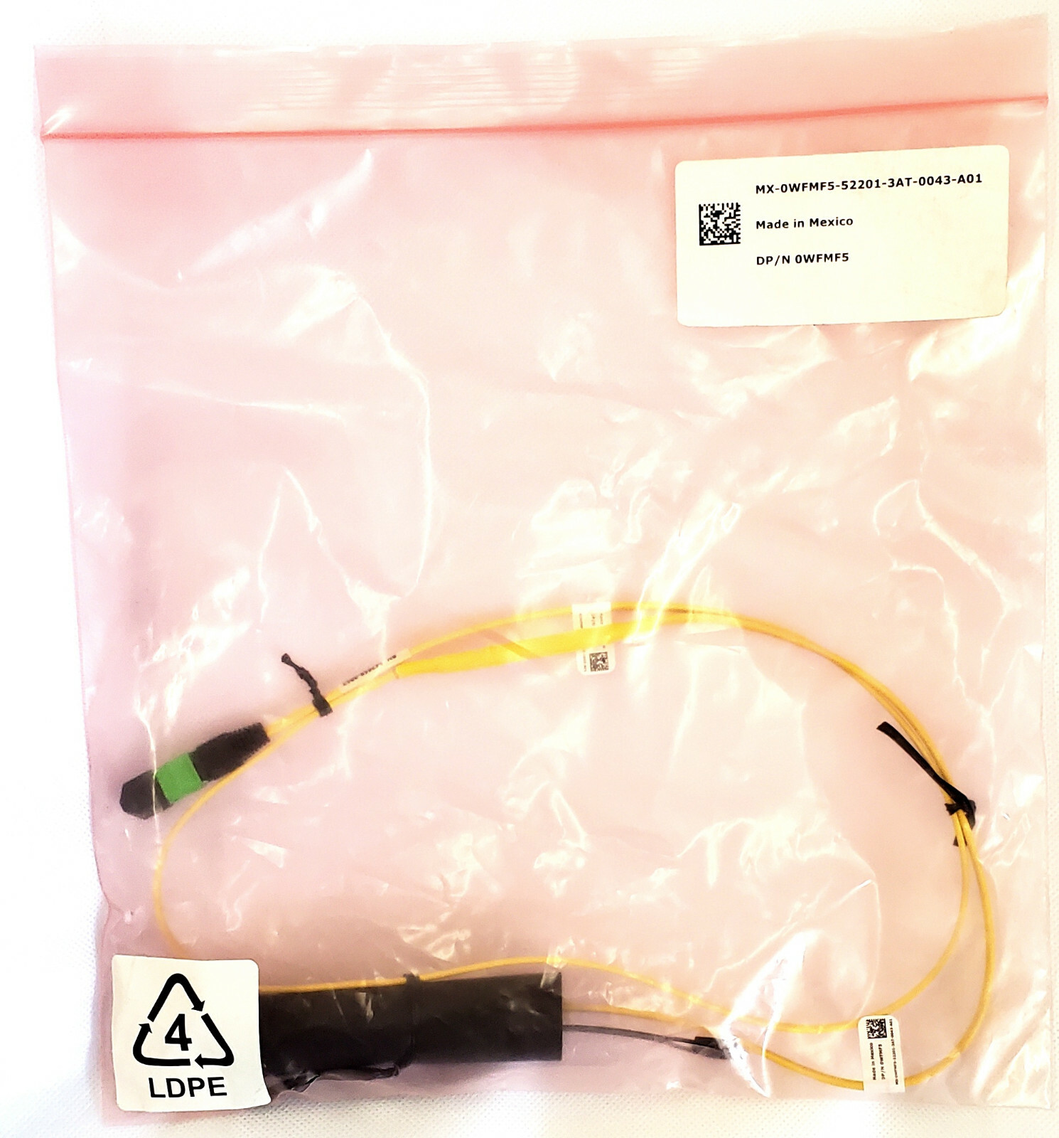 Dell / Molex 1M QSFP+ - MTP (MPO) PSM4 Pigtail Fiber Cable WFMF5 QSFP-40G-PSM-1M