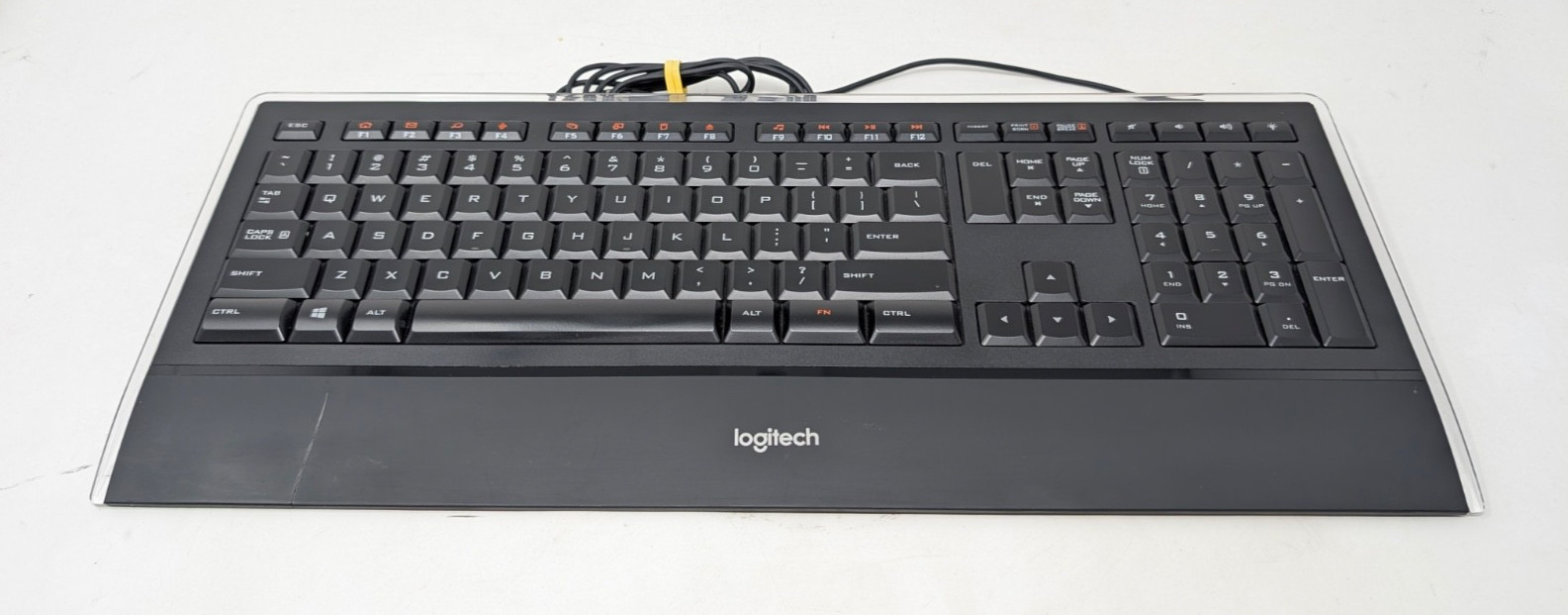 Logitech Illuminated K740 USB Wired Keyboard Y-UY95 - Tested Works Great