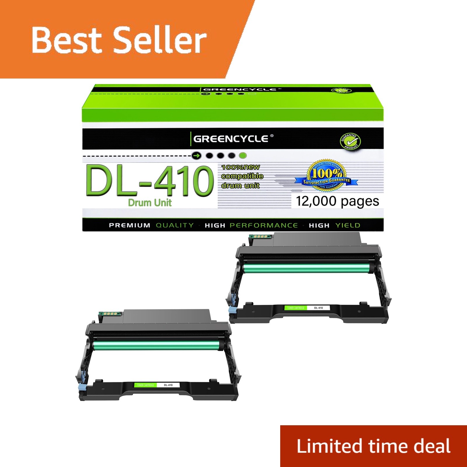 Greencycle DL-410 Drum Unit 2 Pack