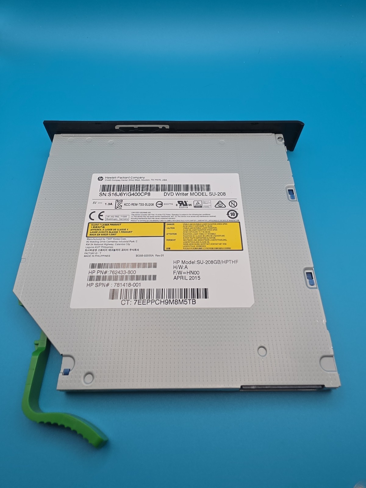 Genuine HP Model SU-208HP/HPJHF DVD/CD internal drive Player/Recorder DVD Writer