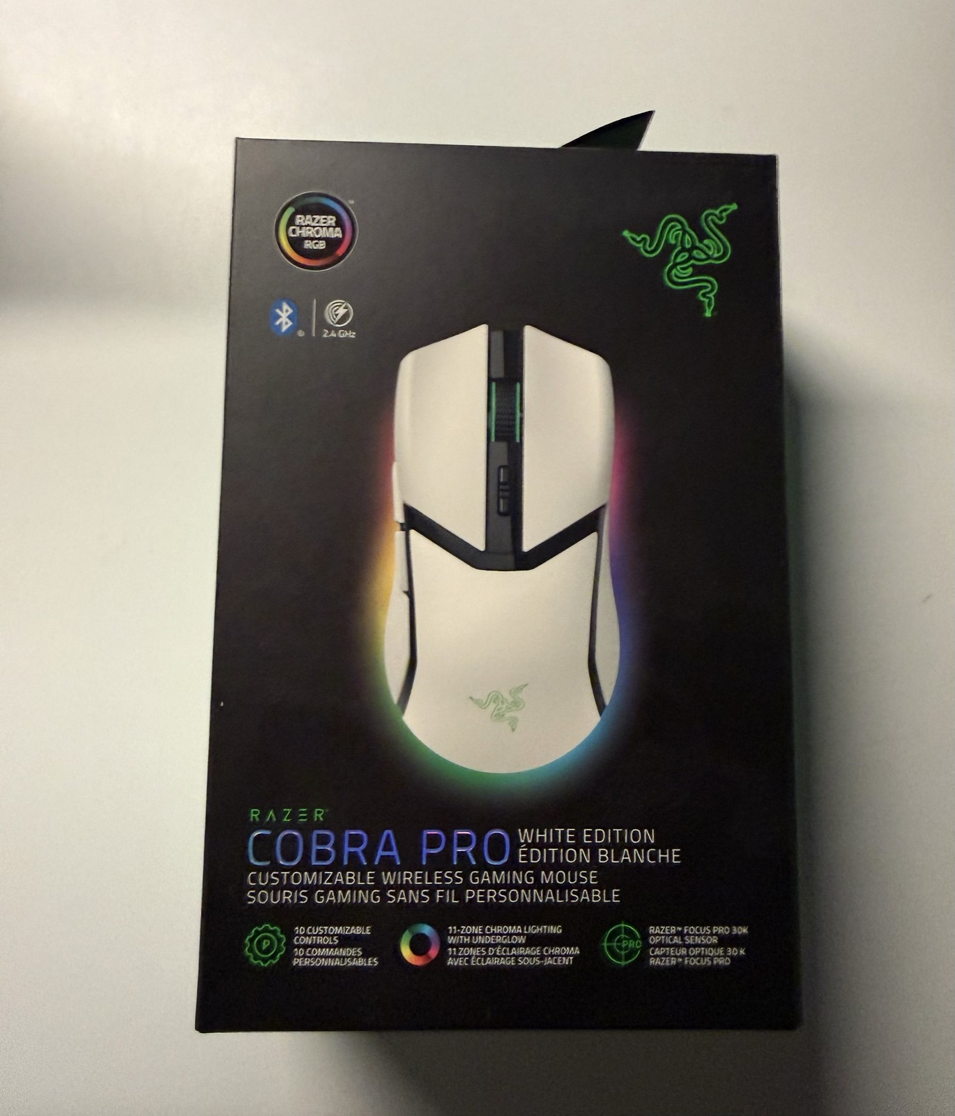 Razer Cobra Pro Wireless Gaming Mouse White - New
