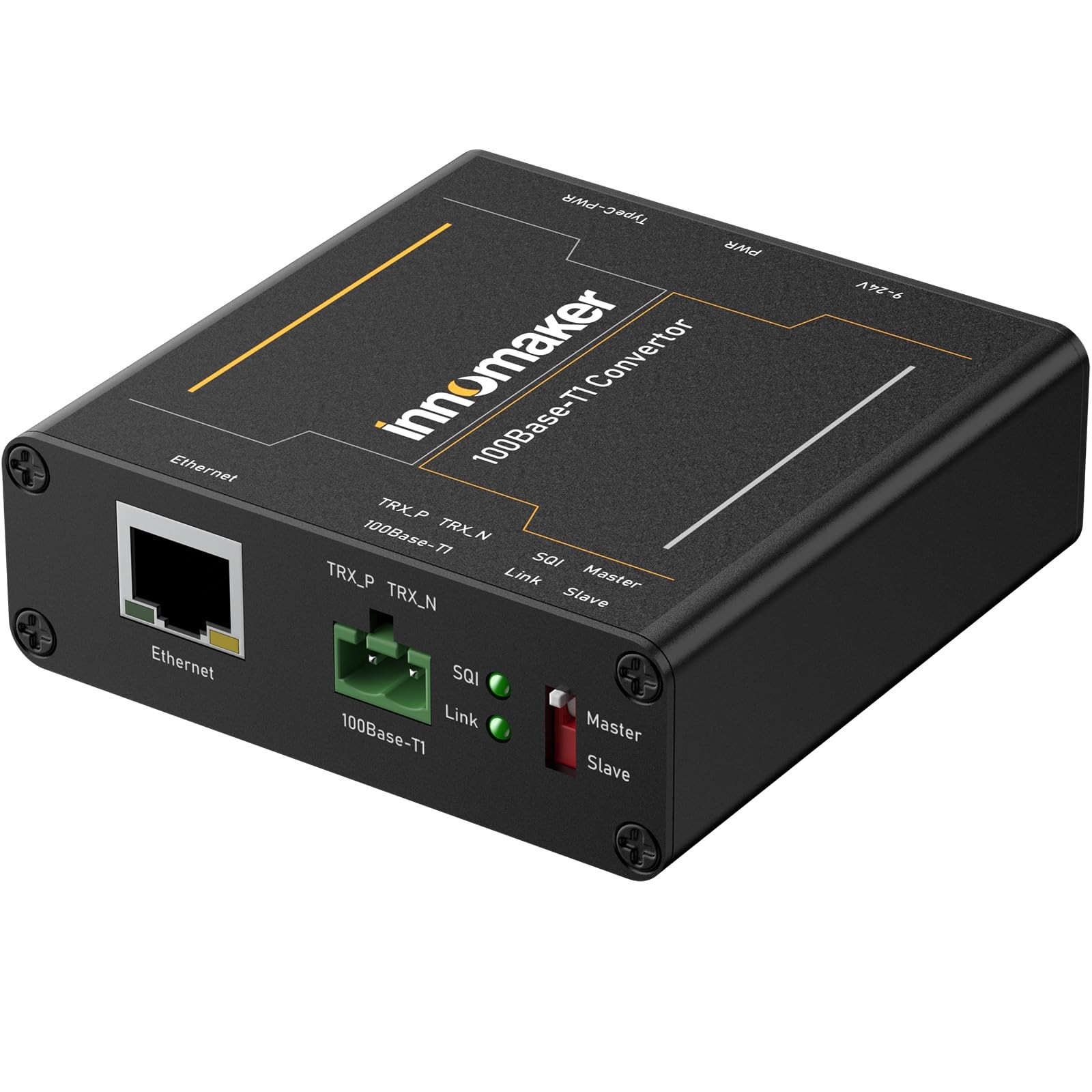 100BASE Ethernet Media Converter Device 2-Wire Ethernet 100BASE-T1 to Fast 10...