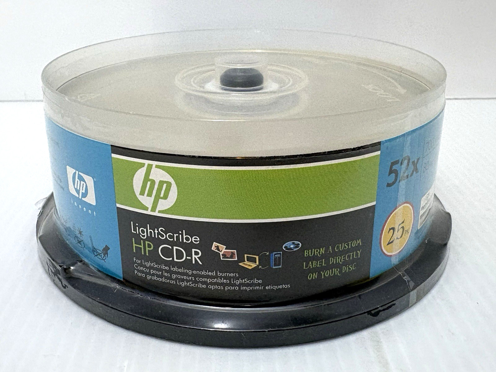 HP LightScribe CD-R 52x 700MB 80 Minute Media 25 Discs Pack NEW SEALED
