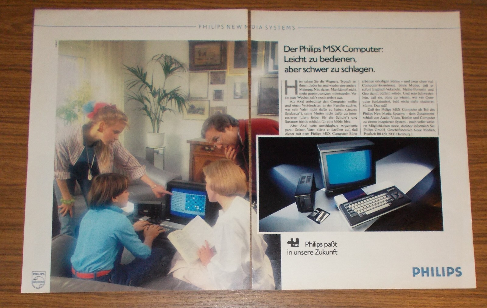 Rare Advertising PHILIPS MSX Computer - Easy to Use #2 1985