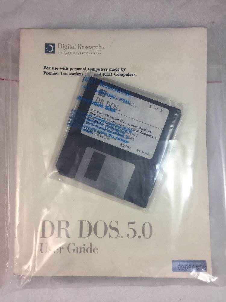 NEW DOS 5.0 Vintage Collectible Digital Research 3.5" Disk DR DOS 5 Rare 1991-92
