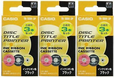 Casio Disc Title Printer Ink Ribbon TR-18BK-3P [Black] 3 Boxes from JP