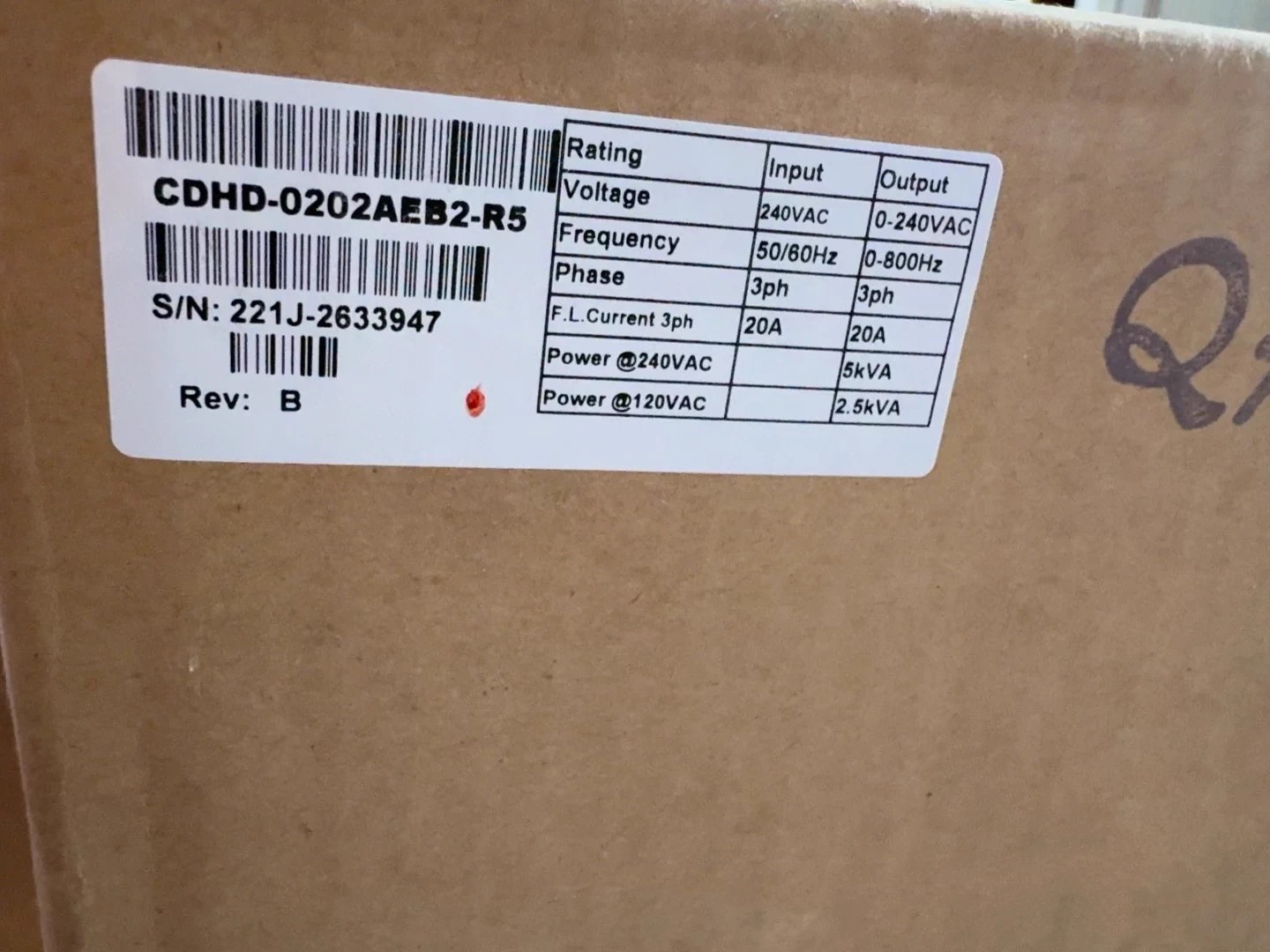 1PC Brand New CDHD-0202AEB2-R5 Servo Drive via FedEx or DHL
