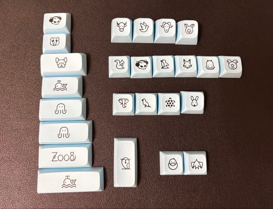Akko MDA Profile BOW WOB Keycap Set Light Blue Gaming Keyboard