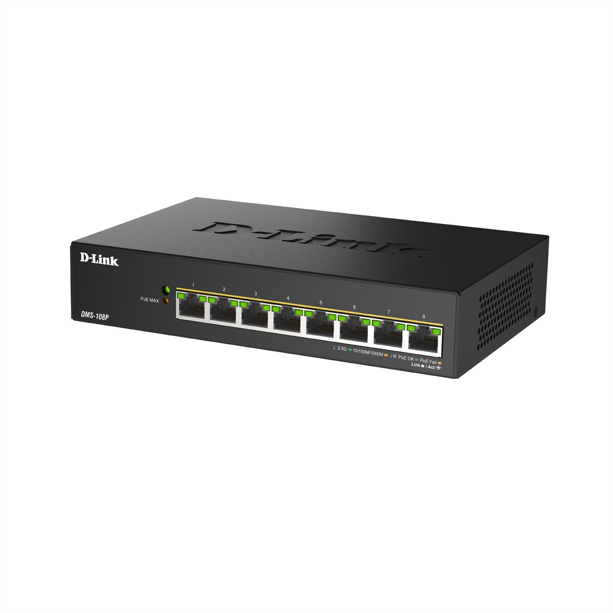 D-Link PoE++ Switch DMS-108P 0.1Gbps 8-Port Network Switch DMS-108P/E